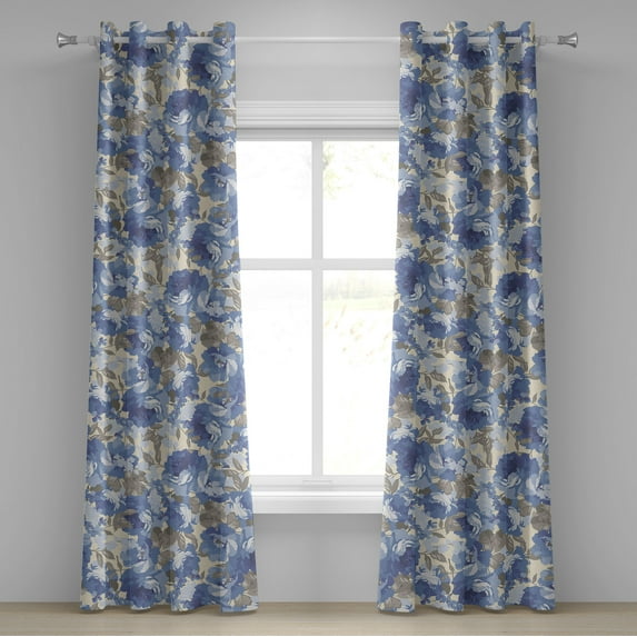 Ambesonne Grommet Curtain, , 50"x108", Dark Lavender Champagne