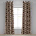 thumbnail image 1 of Ambesonne Grommet Curtain, , 50"x108", Dark Sand Brown and Cinnamon, 1 of 5