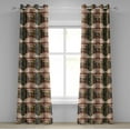 thumbnail image 1 of Ambesonne Grommet Curtain, , 50"x108", Eggshell Maroon and Indigo, 1 of 1
