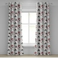 thumbnail image 1 of Ambesonne Grommet Curtain, , 50"x108", Grey Blush and Dried Rose, 1 of 1