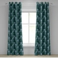 thumbnail image 1 of Ambesonne Grommet Curtain, , 50"x108", Hunter Green and Ceil Blue, 1 of 5