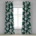 thumbnail image 1 of Ambesonne Grommet Curtain, , 50"x108", Jade Green and Ivory, 1 of 5