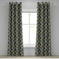 thumbnail image 1 of Ambesonne Grommet Curtain, , 50"x108", Marigold and Sky Blue, 1 of 5