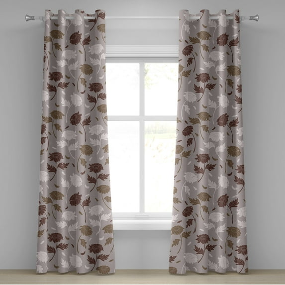 Ambesonne Grommet Curtain, , 50"x108", Pale Purpleblue Burgundy