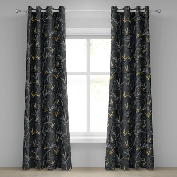 Ambesonne Grommet Curtain, , 50"x108", Purpleblue Apricot