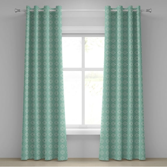Ambesonne Grommet Curtain, , 50"x108", Sea Green and Almond Green