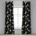 thumbnail image 1 of Ambesonne Grommet Curtain, , 50"x120", Almond Green Ruby Ivory, 1 of 5