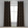 thumbnail image 1 of Ambesonne Grommet Curtain, , 50"x120", Black Caramel and Champagne, 1 of 1