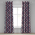 thumbnail image 1 of Ambesonne Grommet Curtain, , 50"x120", Champagne Plum Indigo, 1 of 5