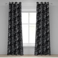thumbnail image 1 of Ambesonne Grommet Curtain, , 50"x120", Charcoal Grey and Off White, 1 of 1