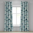 thumbnail image 1 of Ambesonne Grommet Curtain, , 50"x120", Dark Teal Dark Seafoam, 1 of 5