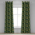 thumbnail image 1 of Ambesonne Grommet Curtain, , 50"x120", Dark Teal and Mustard, 1 of 1