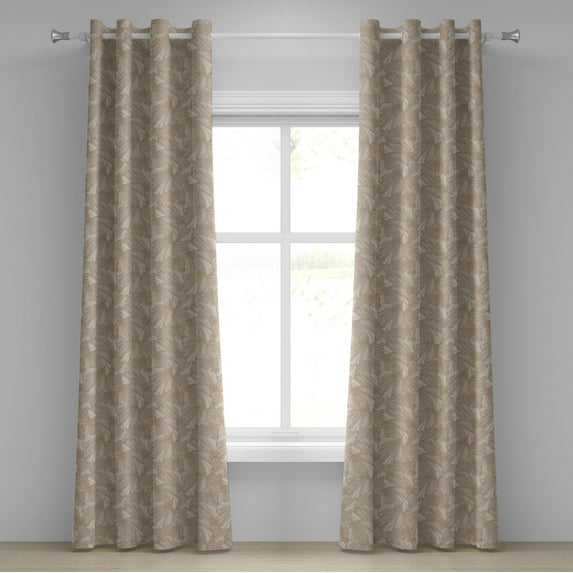 Ambesonne Grommet Curtain, , 50"x120", Pale Purpleblue and Cocoa