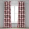 thumbnail image 1 of Ambesonne Grommet Curtain, , 50"x120", Ruby Pale Ruby Off White, 1 of 5