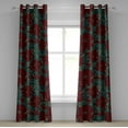 thumbnail image 1 of Ambesonne Grommet Curtain, , 50"x120", Sea Green and Burgundy, 1 of 1