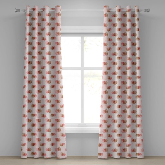 Ambesonne Grommet Curtain, , 50"x120", Umber and Blush
