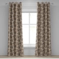 thumbnail image 1 of Ambesonne Grommet Curtain, , 50"x120", Warm Taupe and Champagne, 1 of 5