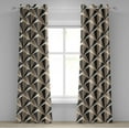 thumbnail image 1 of Ambesonne Grommet Curtain, , 50"x120", Warm Taupe and Dark Grey, 1 of 5
