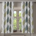 thumbnail image 1 of Ambesonne Grommet Curtain, , 50"x60", Khaki White and Hunter Green, 1 of 5