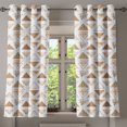 thumbnail image 1 of Ambesonne Grommet Curtain, , 50"x63", Almond Pastel Brown White, 1 of 5