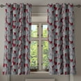 thumbnail image 1 of Ambesonne Grommet Curtain, , 50"x63", Burgundy and Grey, 1 of 5
