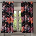 thumbnail image 1 of Ambesonne Grommet Curtain, , 50"x63", Charcoal Grey and Vermilion, 1 of 5