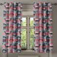 thumbnail image 1 of Ambesonne Grommet Curtain, , 50"x63", Coral Charcoal Grey, 1 of 5