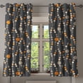 thumbnail image 1 of Ambesonne Grommet Curtain, , 50"x63", Dark Blue Grey and Marigold, 1 of 5