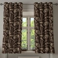 thumbnail image 1 of Ambesonne Grommet Curtain, , 50"x63", Dark Cocoa Warm Taupe, 1 of 5