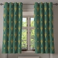 thumbnail image 1 of Ambesonne Grommet Curtain, , 50"x63", Dark Mustard and Dark Teal, 1 of 5