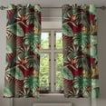 thumbnail image 1 of Ambesonne Grommet Curtain, , 50"x63", Maroon Fern Green, 1 of 5