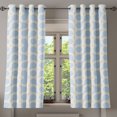 thumbnail image 1 of Ambesonne Grommet Curtain, , 50"x63", Pale Azure Blue and Champagne, 1 of 5