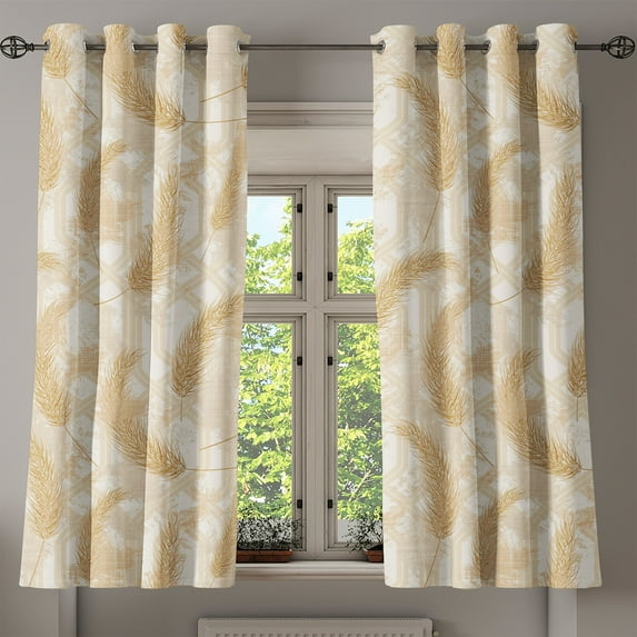 Ambesonne Grommet Curtain, , 50"x63", Pale Salmon Off White