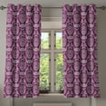 thumbnail image 1 of Ambesonne Grommet Curtain, , 50"x63", Purple and White, 1 of 5