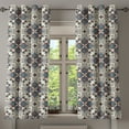 thumbnail image 1 of Ambesonne Grommet Curtain, , 50"x63", Sea Blue Orange Ivory, 1 of 5