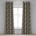 thumbnail image 1 of Ambesonne Grommet Curtain, , 50"x72", Beige and Charcoal Grey, 1 of 1