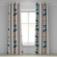 thumbnail image 1 of Ambesonne Grommet Curtain, , 50"x72", Blush Cobalt Blue, 1 of 5