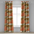 thumbnail image 1 of Ambesonne Grommet Curtain, , 50"x72", Burnt Sienna Cocoa and White, 1 of 5