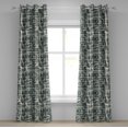 thumbnail image 1 of Ambesonne Grommet Curtain, , 50"x72", Cadet Blue and Taupe Grey, 1 of 1