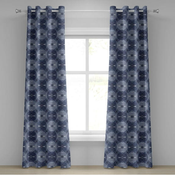 Ambesonne Grommet Curtain, , 50"x72", Ceil Blue and Dark Lavender