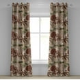 thumbnail image 1 of Ambesonne Grommet Curtain, , 50"x72", Cocoa Maroon Reseda Green, 1 of 5