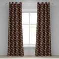 thumbnail image 1 of Ambesonne Grommet Curtain, , 50"x72", Green Brown Plum Peach, 1 of 5