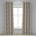 thumbnail image 1 of Ambesonne Grommet Curtain, , 50"x72", Ivory Cocoa and Pale Brown, 1 of 5