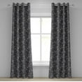 thumbnail image 1 of Ambesonne Grommet Curtain, , 50"x72", Lilac and Charcoal Grey, 1 of 5