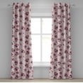 thumbnail image 1 of Ambesonne Grommet Curtain, , 50"x72", Rose Raspberry White, 1 of 5