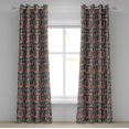 thumbnail image 1 of Ambesonne Grommet Curtain, , 50"x84", Blush Dark Grey and Salmon, 1 of 5