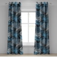 thumbnail image 1 of Ambesonne Grommet Curtain, , 50"x84", Dark Grey and Sky Blue, 1 of 5