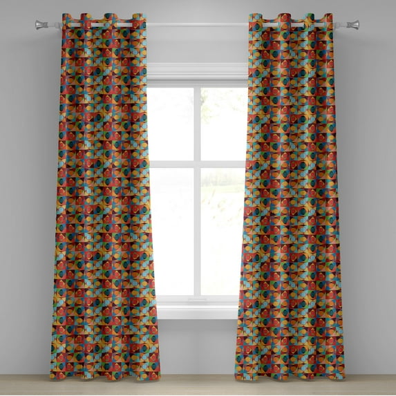 Ambesonne Grommet Curtain, , 50"x84", Dark Pink Marigold