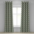 thumbnail image 1 of Ambesonne Grommet Curtain, , 50"x84", Hunter Green Dark Yellow, 1 of 5