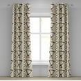 thumbnail image 1 of Ambesonne Grommet Curtain, , 50"x84", Taupe Caramel and Champagne, 1 of 5